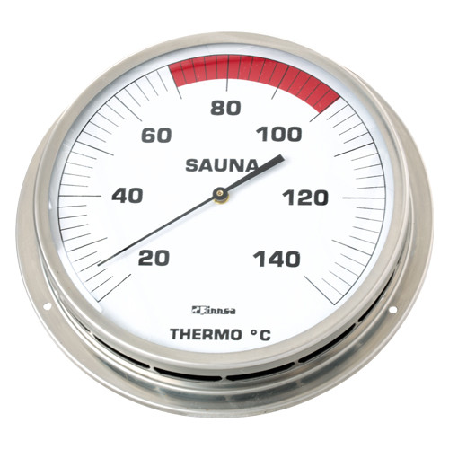Sauna-Thermometer mit Flansch 130 mm -Klassik-